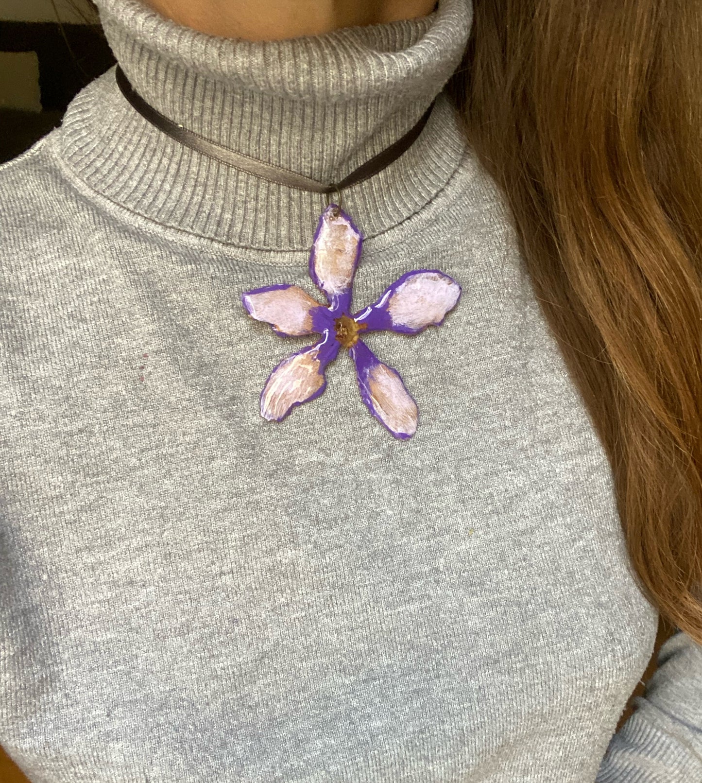 Lilac Cyclamen Pendant