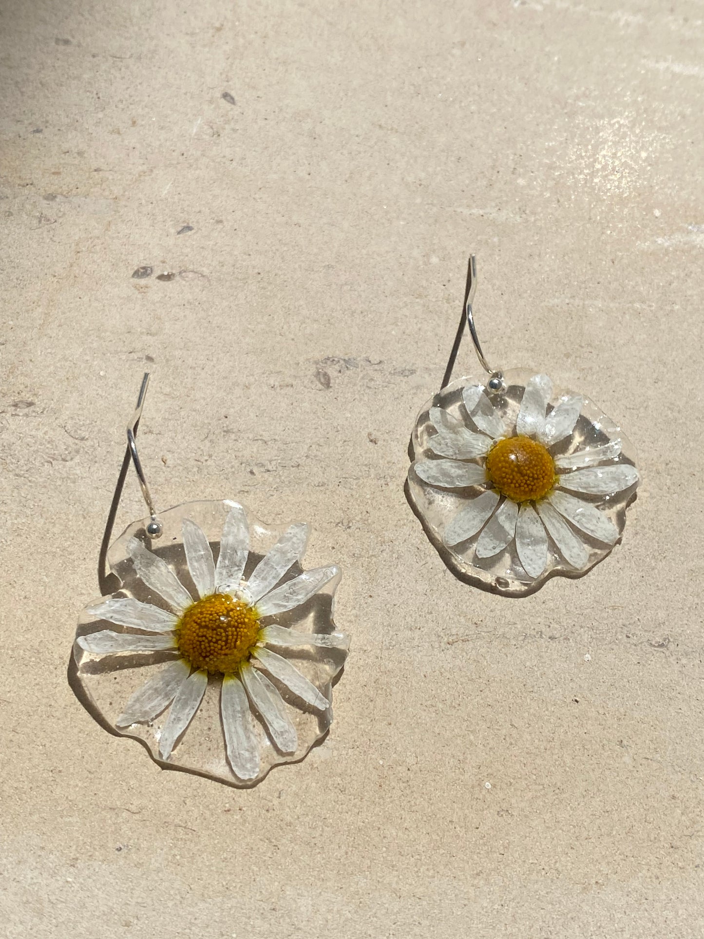 chamomile flower earrings