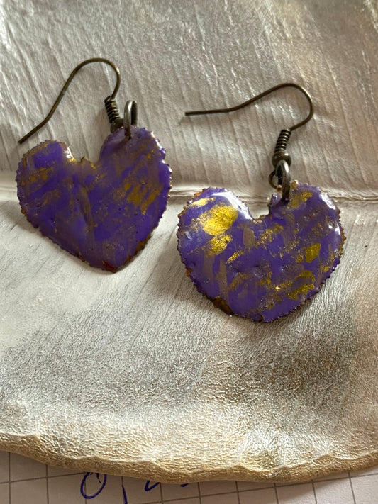 Pendientes hoja corazón
