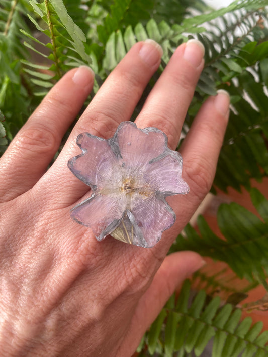 Anillo flor Lila