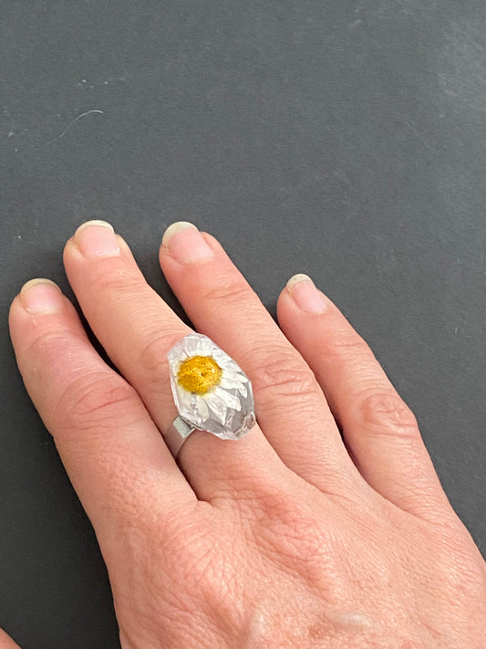 Anillo flor en prisma